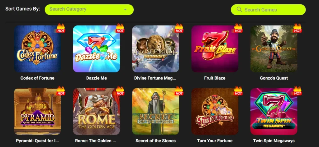 Online Slots and Table Games